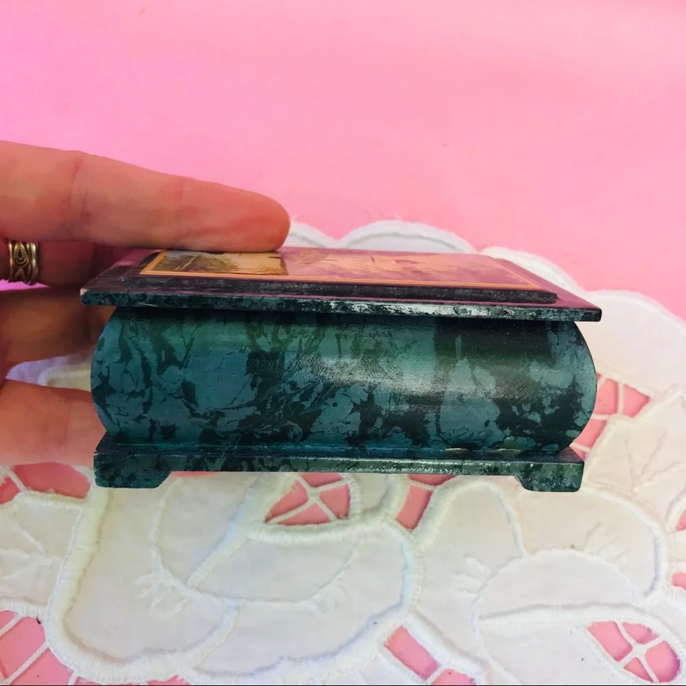 Vintage hand painted jewelry box